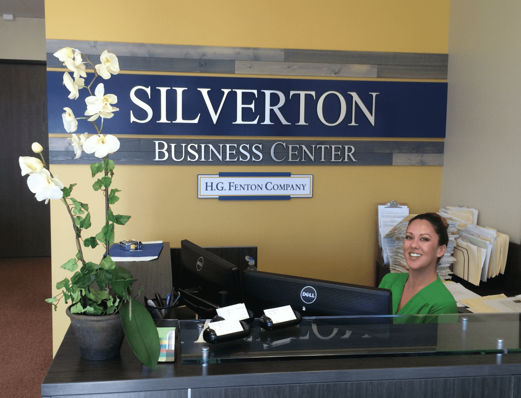 picture of a san diego lobby sign with reclaimed wood and dimensional letters