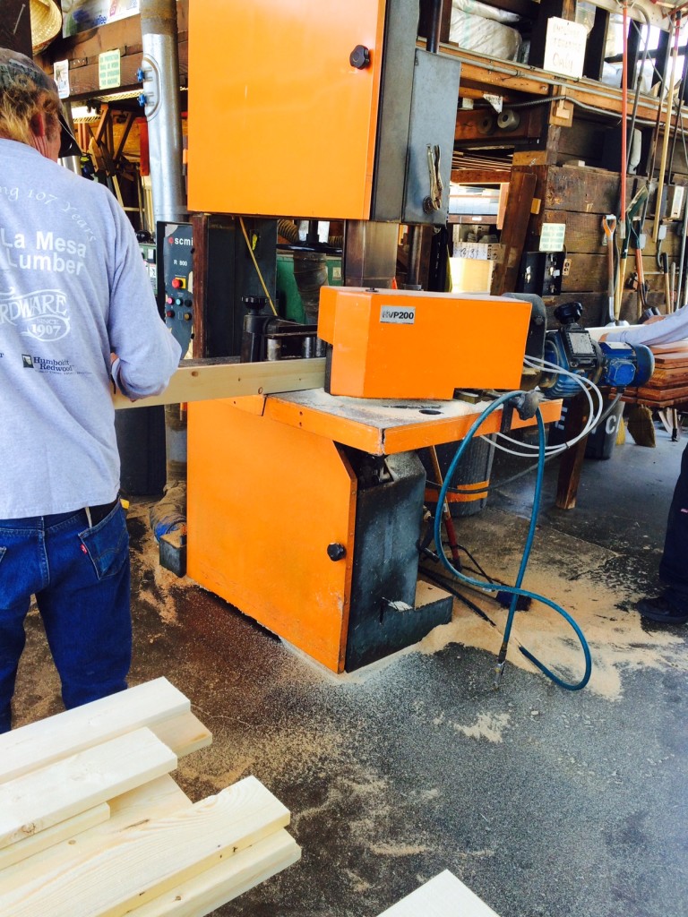 Milling wood prior to staining for customer lobby signs